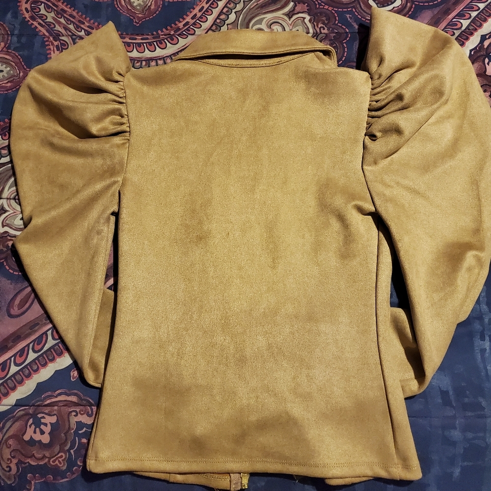 Tan suede jacket - Picture 2 of 3